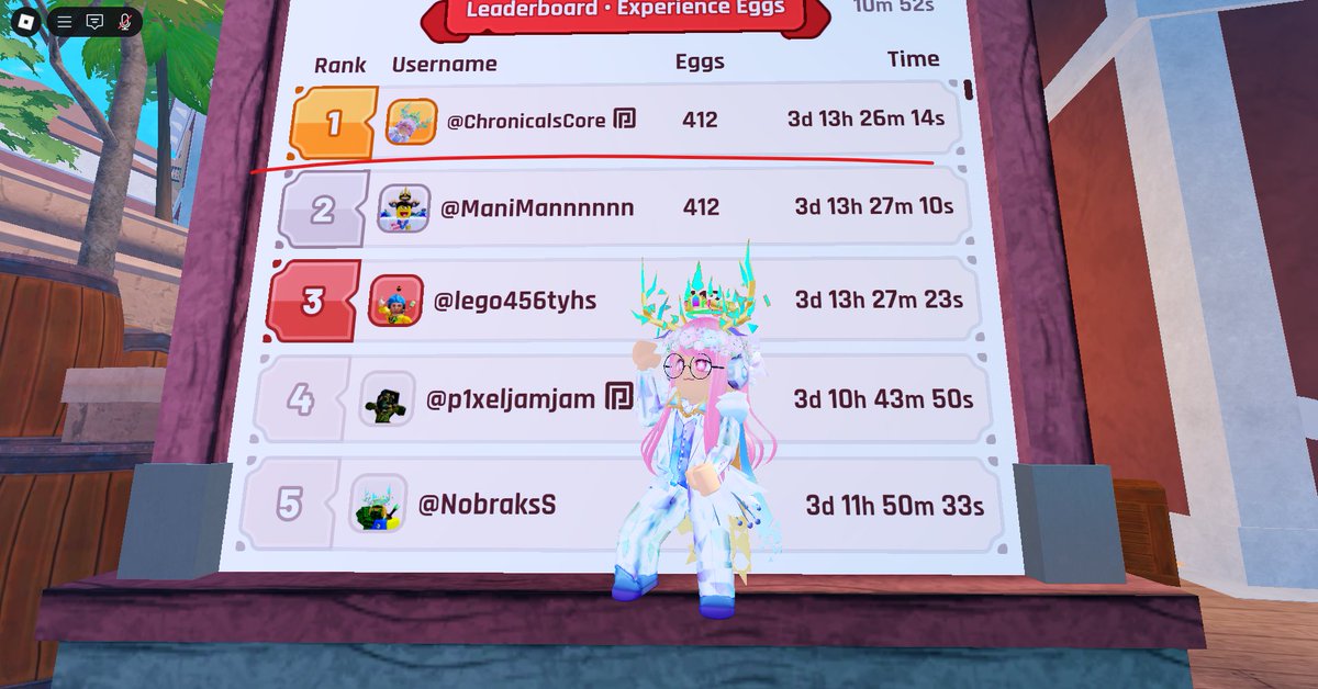 ChronicalsCore's tweet image. We up there, GG&apos;s! But we ALL know well this ain&apos;t lasting if they&apos;re adding games randomly💀

Celebrating while I can, so yayyyyy #1 for The Hatch!!!
(Temporarily) 
#TheHatchRoblox #TheHatch