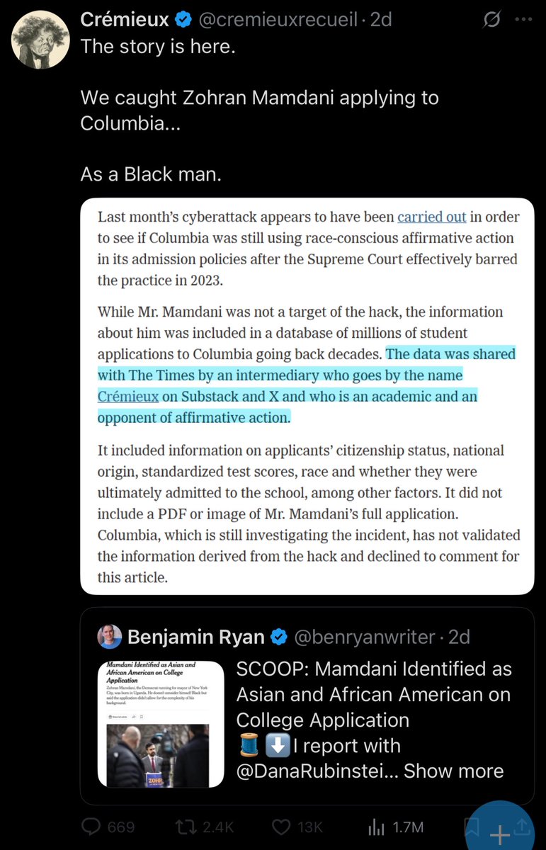 This piece of shit race scientist who constantly talks about black people having low IQ dropped this story to the NYTimes and immediately got doxxed by his own family and revealed to be a college dropout out who lied about having a perfect SAT score
