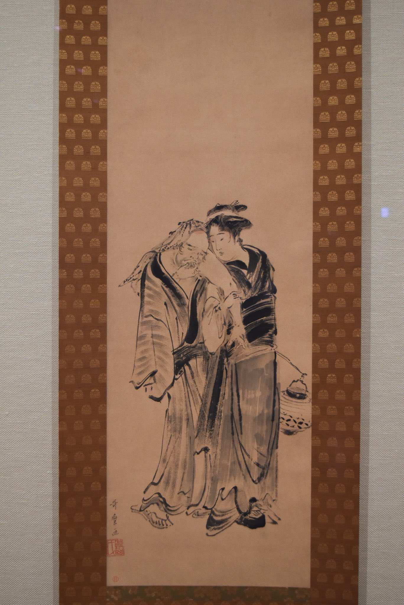 川上喜朗　原画 市川鰕十郎のうきすの岩松、二代目嵐橘三郎の百姓十作 | 丸丈斎