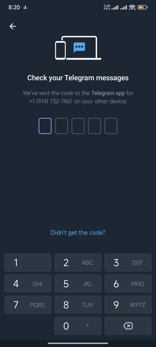 MdMahfuzurAli's tweet photo. @telegram 
It show the code sent in other telegram app, but my previous device already lost. I can not get code by sms. Please solve this problem. https://t.co/9zFuooV5Hb