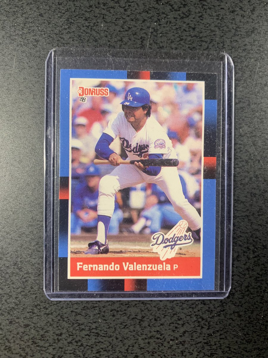 collectorfix's tweet image. Pitchers at the plate.
1988 Donruss Fernando Valenzuela 53
Show me what cha got.
@JunkWaxQueen @JunkWaxHeroes @RetroCardSnaps @CardboardAnnie @theripqueen #baseballcards