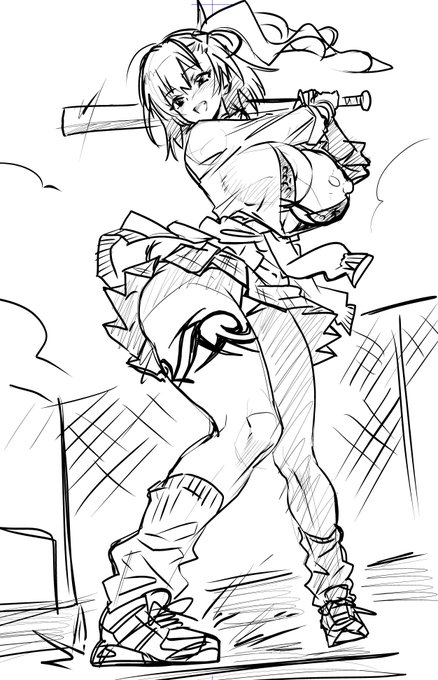 (未使用ラフ)
猛暑をぶっ飛ばせー 