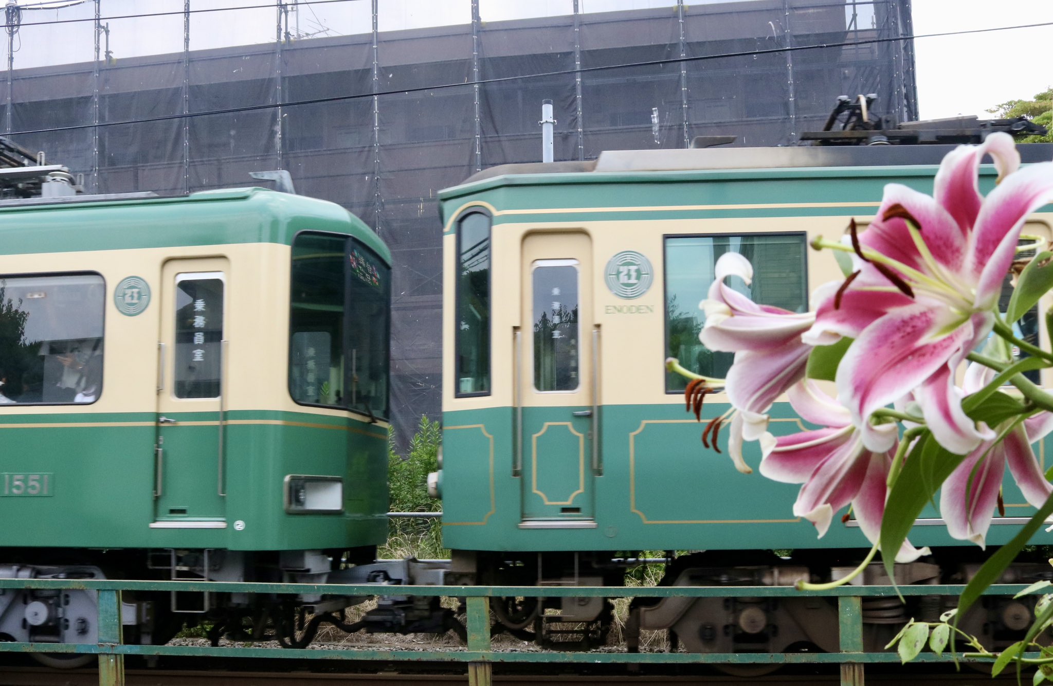 江ノ電　集電用　ポール　⚠️注　現地渡し　場所　東京都杉並区 7月19日〜9月7日 「時をかける、江ノ電駅めぐり 西側エリア編