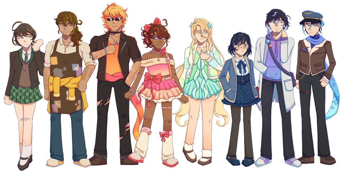 watchDRBA's tweet image. Current character lineup, now that we're two thirds of the way done with sprites!
Who's your favourite?