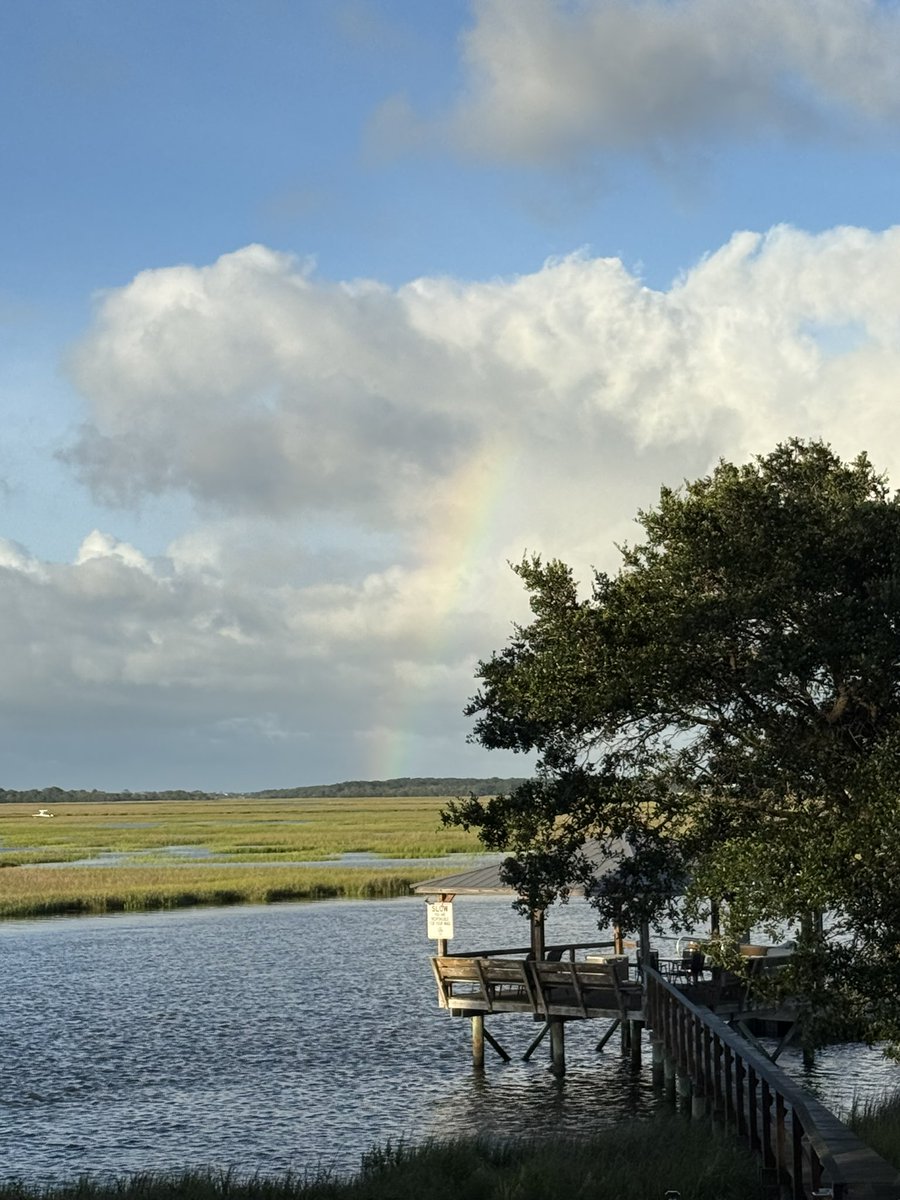 SStevensWCIV's tweet image. With the bands of showers moving onshore, there were a few different rainbows out at dad’s house on Johns Island today! @natwxdesk #chswx