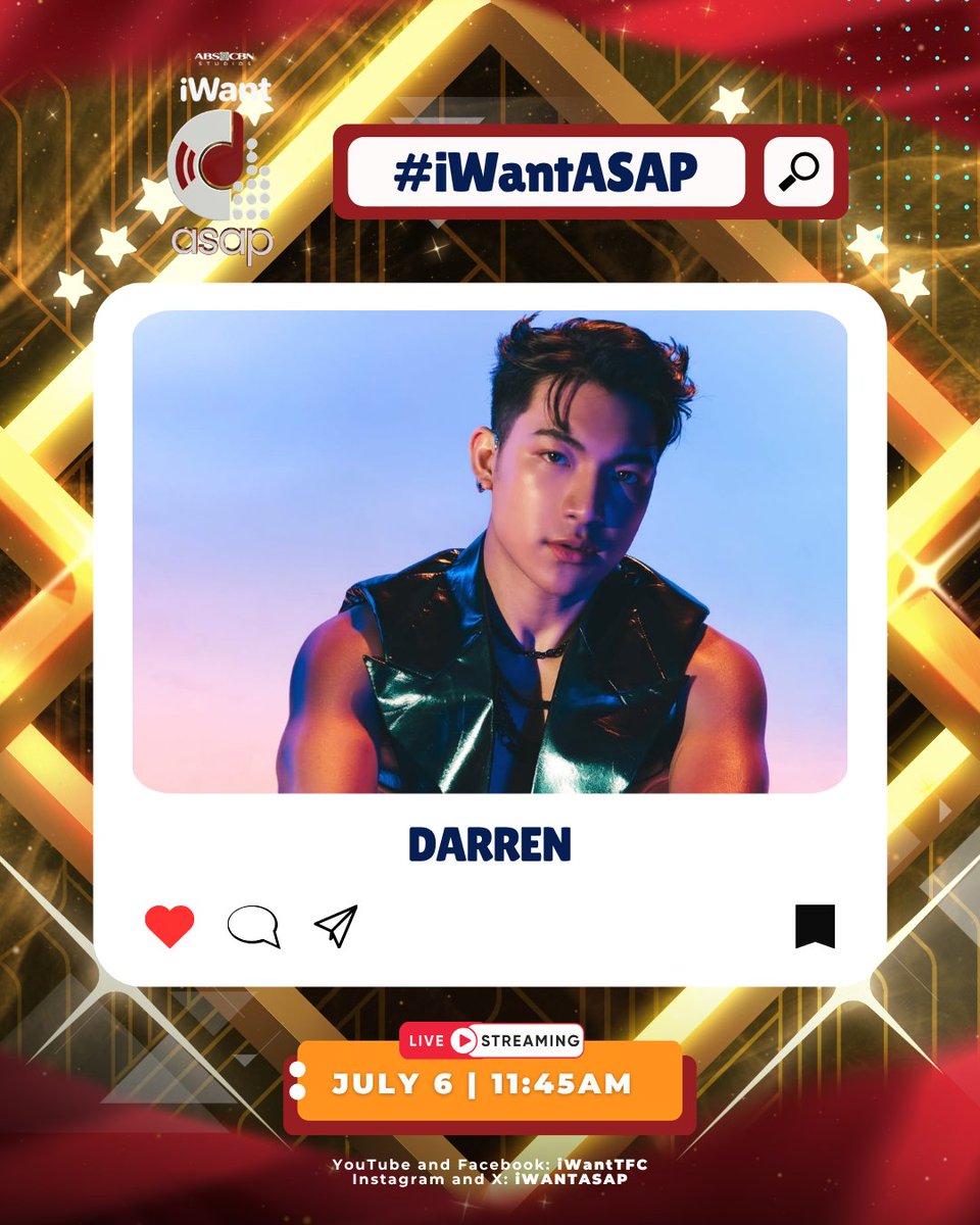 Let's all celebrate like true WINNERS with DARREN only here on #IWantASAP this Sunday! Tutok na, 11:45AM! 💯🎉 #ASAPwinners #ASAP30 #ABSCBN