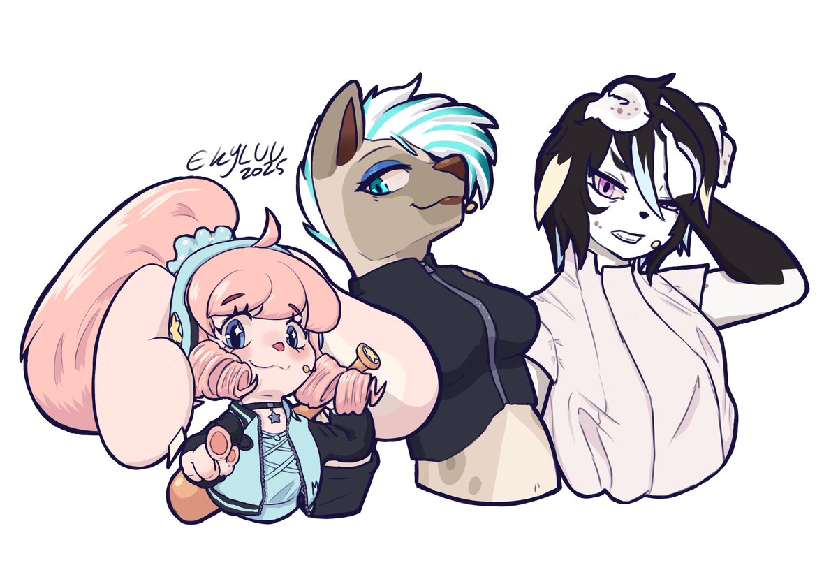 Ekyluu (@ekyluu) on Twitter photo Watch out for the next pop group! These girls are coming to a show near you!
From left to right
Mina - <a href="/Flufflebear/">🍓ElephantEmpress🍓🔞</a>
Levannah - Amiokamiwolf
Fen - Owned by me! Watch out for the next pop group! These girls are coming to a show near you!
From left to right
Mina - <a href="/Flufflebear/">🍓ElephantEmpress🍓🔞</a>
Levannah - Amiokamiwolf
Fen - Owned by me!