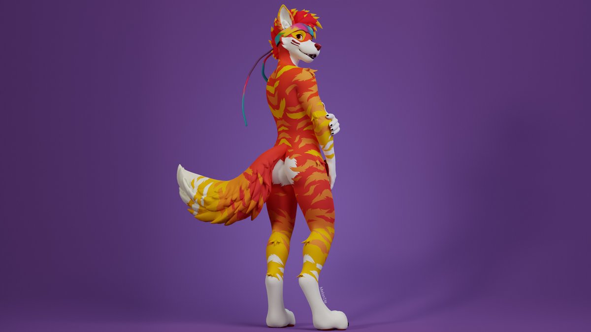 Melon1te's tweet image. A Winterpaw Canine and bandana retexture for @/Mansterzs!
Base by @/JuliaWinterPaw
#render #vrchatfurry