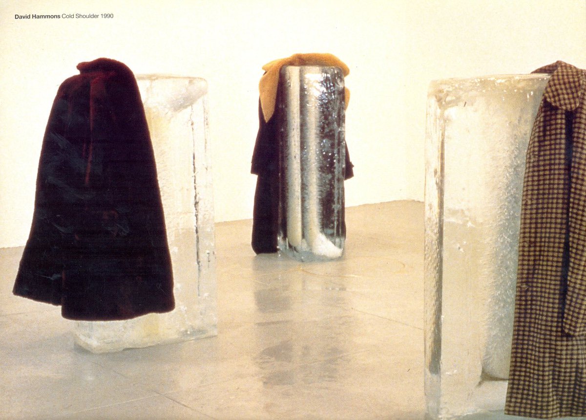 Art historian nerd here just weighing in that the ice blocks in “What Did I Miss” video are giving “Cold Shoulder” (1990) by David Hammons energy. Someone on Drake’s team is definitely reading…and not just The Art of War 😅