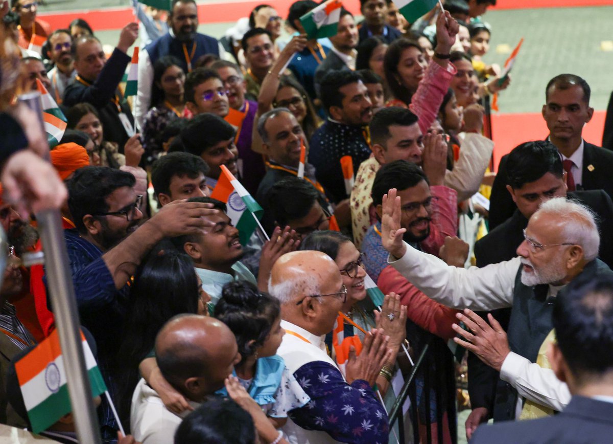 People from Indian community gave a warm reception to PM Modi upon his arrival in Rio de Janeiro.