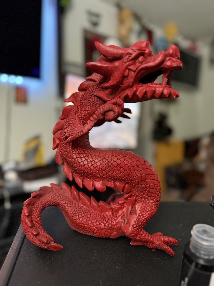 SicSinn's tweet photo. Haven’t posted in a while. Life has been tough. New job pays way less then last one and I have to do double hours to cover bills. But finally had urge to build painted me mushu with this dragon I thrifted who called out to me. mushu must live. Got new princesses and queens. https://t.co/pJbf2ZWs8j
