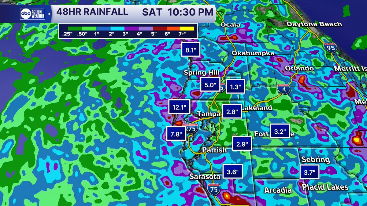 Coastal areas with the jackpot the past 2 days. In typical Florida fashion, I look forward to the "We didn't get any rain this weekend. Those weather people are clueless.