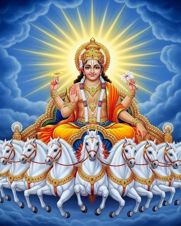 🕉️
ॐ सूर्य आत्मा जगतस्तस्युषश्च आदित्यस्य 
नमस्कारं ये कुर्वन्ति दिने दिने।
दीर्घमायुर्बलं वीर्यं व्याधि शोक विनाशनम्
सूर्य पादोदकं तीर्थ जठरे धारयाम्यहम्।।

आदिदेव नमस्तुभ्यं प्रसीदमम् भास्कर।
दिवाकर नमस्तुभ्यं प्रभाकर नमोऽस्तुते ते।।

ॐ आदित्याय नमः 🙏🚩

आपका दिन शुभ हो ❤️