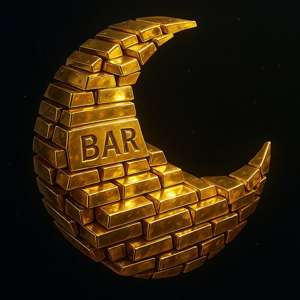 GOLDSTANDARDETH's tweet image. What the moon&apos;s actually made of 🟨
