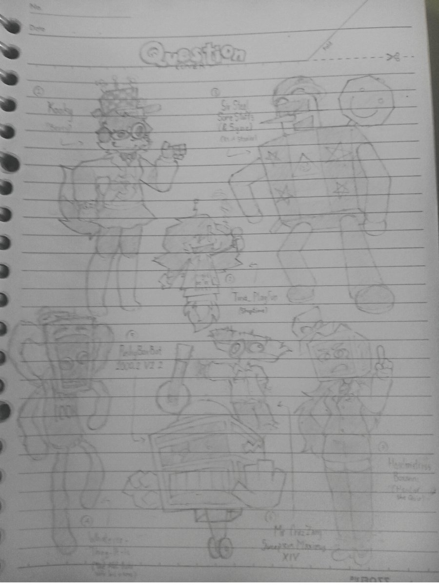 i'm not gonna bother making the pic clear to see because i'm laaaazy
anyways, the gang! baldi mod thing idunno man