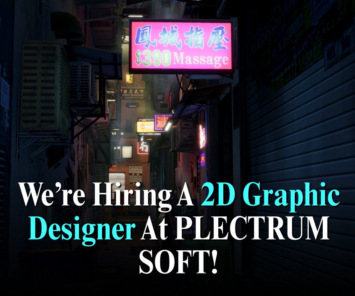 I'm excited to announce that we're hiring for our third role - a skilled 2D Graphic Designer!  

You'll be creating posters, advertisements, signage, branding, and other in-world graphics that enhance immersion and support environmental storytelling. And more!

This is a paid