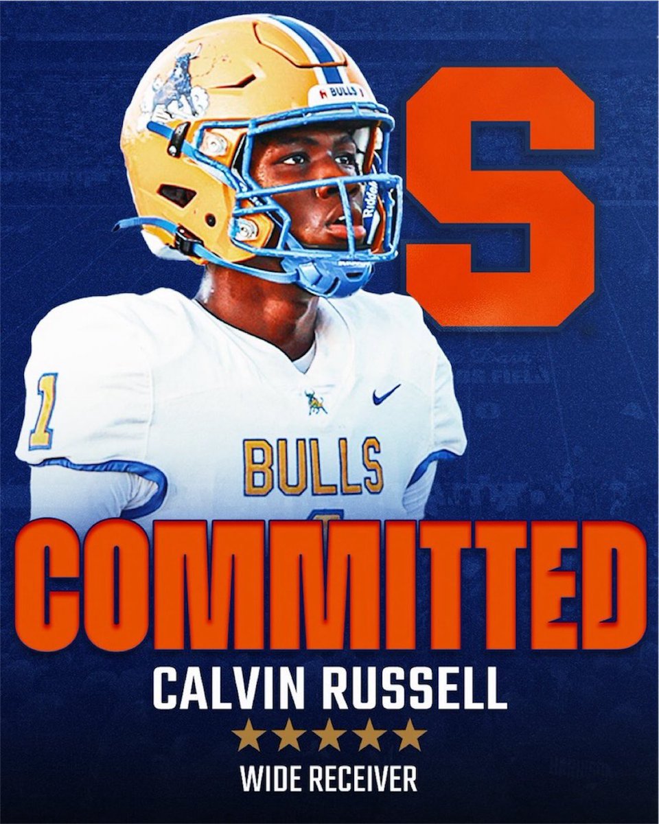 Sad Chimmons (@sadchimmons_no3) on Twitter photo 🚨BREAKING🚨 5-star WR Calvin Russell has committed to Syracuse🍊 as leverage for a Miami offer.
Russell becomes another Miami prospect that <a href="/lifewalletsport/">LifeWallet Sports</a> could not afford.
“When Ruiz stops being a broke bitch, that’s when I’ll flip 🙌🙌” 🚨BREAKING🚨 5-star WR Calvin Russell has committed to Syracuse🍊 as leverage for a Miami offer.
Russell becomes another Miami prospect that <a href="/lifewalletsport/">LifeWallet Sports</a> could not afford.
“When Ruiz stops being a broke bitch, that’s when I’ll flip 🙌🙌”