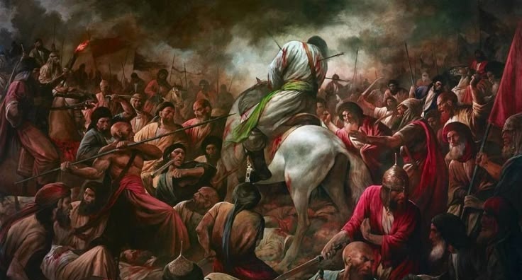 في مثل هذا اليوم: استشهاد الإمام الحسين بن علي (ع) في مذبـ حة كربلاء بعد أن حاصره جيش يزيد لمدة ثلاثة أيام وقطع عنه الماء والغذاء.. فاضت روحه ظمآنة، مُثخنًا بالجراح، رُفع رأسه على السنان، وبقي ثلاثة أيام في الصحراء من دون دفن مفترشًا الأرض ملتحفًا السماء
