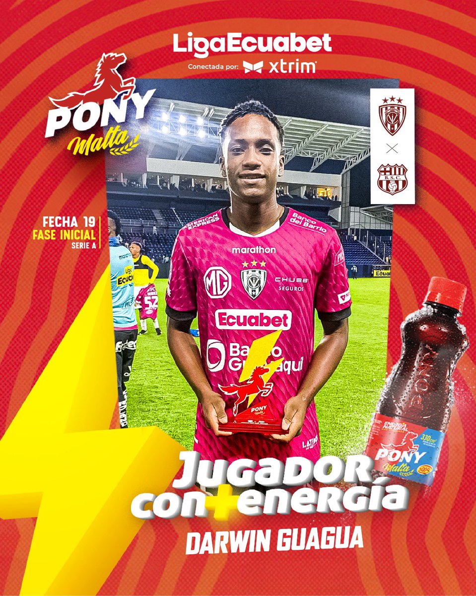 LigaEcuabetec's tweet image. 🥇Darwin Guagua de @IDV_EC fue elegido como el jugador con más energía @ponymaltaec 🔥

#LigaEcuabetConectadaPorXtrim #PonyMalta 🇪🇨💯