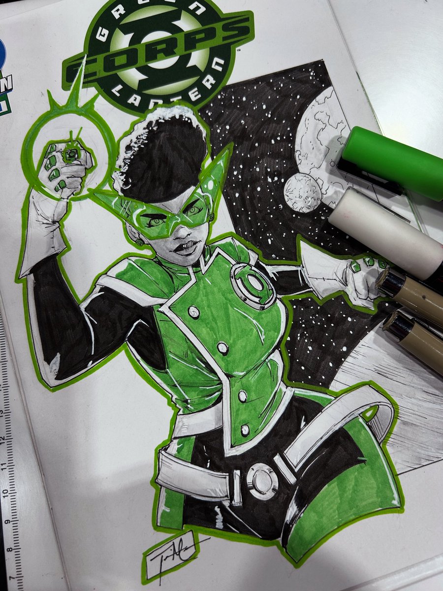 TravisMercer15's tweet image. 💚💚💚Green Lantern Jo commission at @fanexpodenver
If you are attending the con make sure to come say hi!