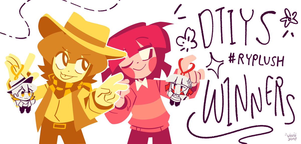 #RYPLUSH Winners Announcement ‼️‼️❤️💛

Thank you all for participating >:DD‼️‼️🫶
