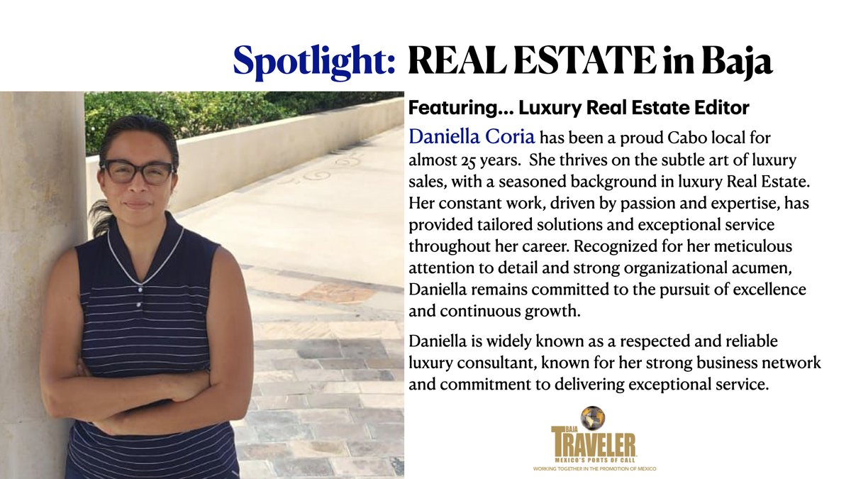 The annual Collector's edition of BajaTraveler® launching JAN 2026 - BE PART of this STRONG comeback! Featuring a REAL ESTATE section... CALL US TODAY! (619) 987-8036. 
#daniellacoria 
#bajatraveler 
#realestate 
#realestateinbaja #cabo #lapaz #todossantos #eastcape