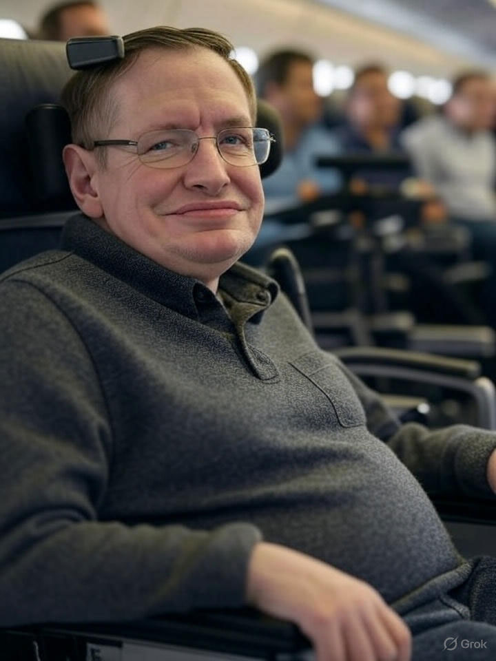FreeRangeQuad's tweet image. Grok also generated this image for that wheelchairs on airplane prompt. Uh, am I imagining things or does that look like Stephen Hawking? WTF Grok?!

freerangequad.org/2025/07/06/ai-…

#wheelchair #stevenhawking #aiimages