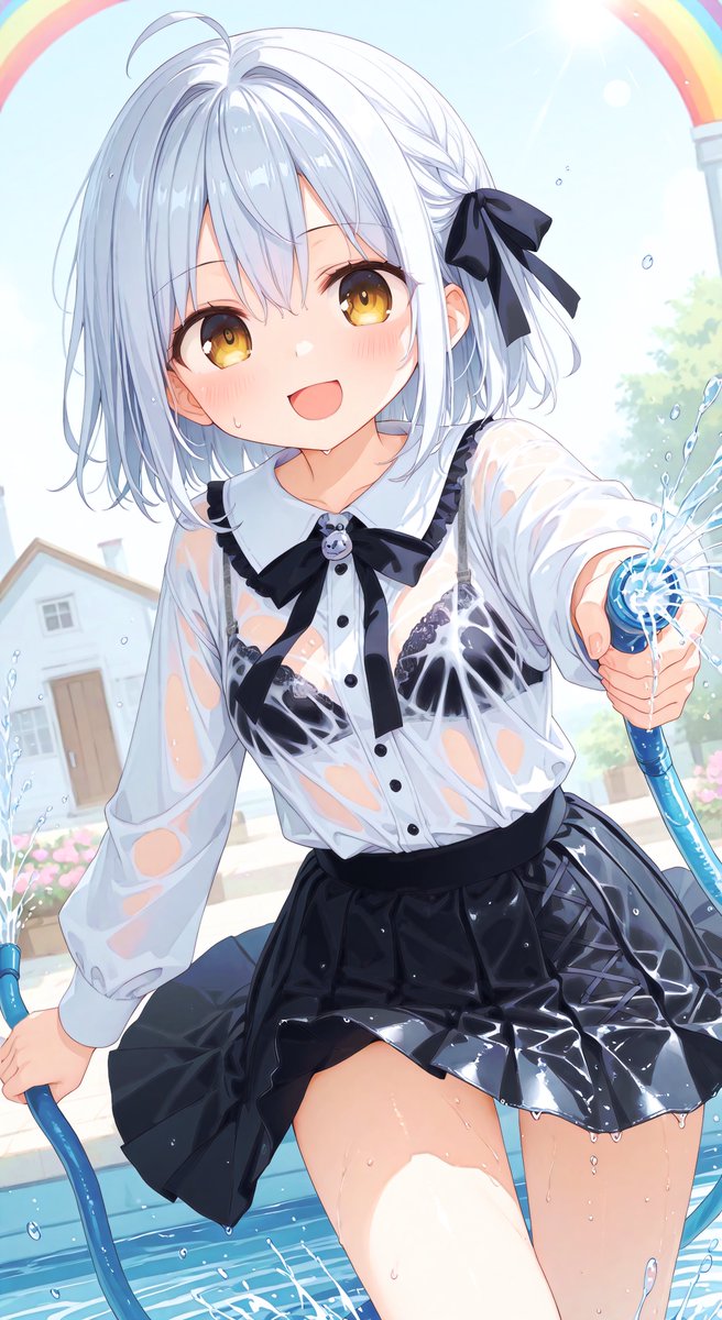 水かけたるで～