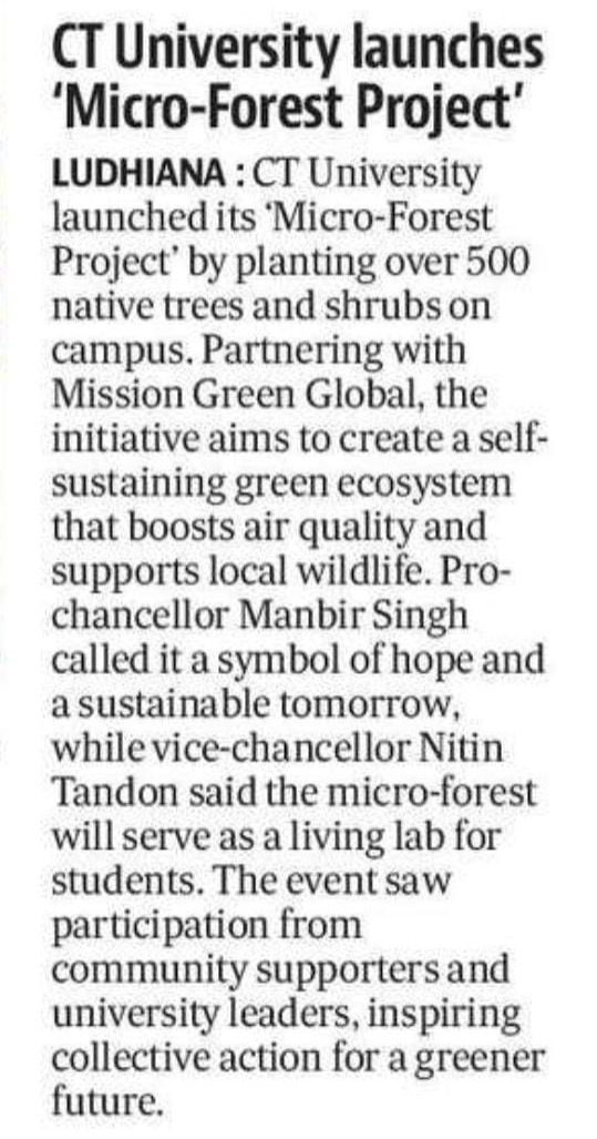 manbir_s's tweet photo. Green micro forest at CTU @CT_University #ctgroup #forest #green #nature https://t.co/y0qDMPgJTN