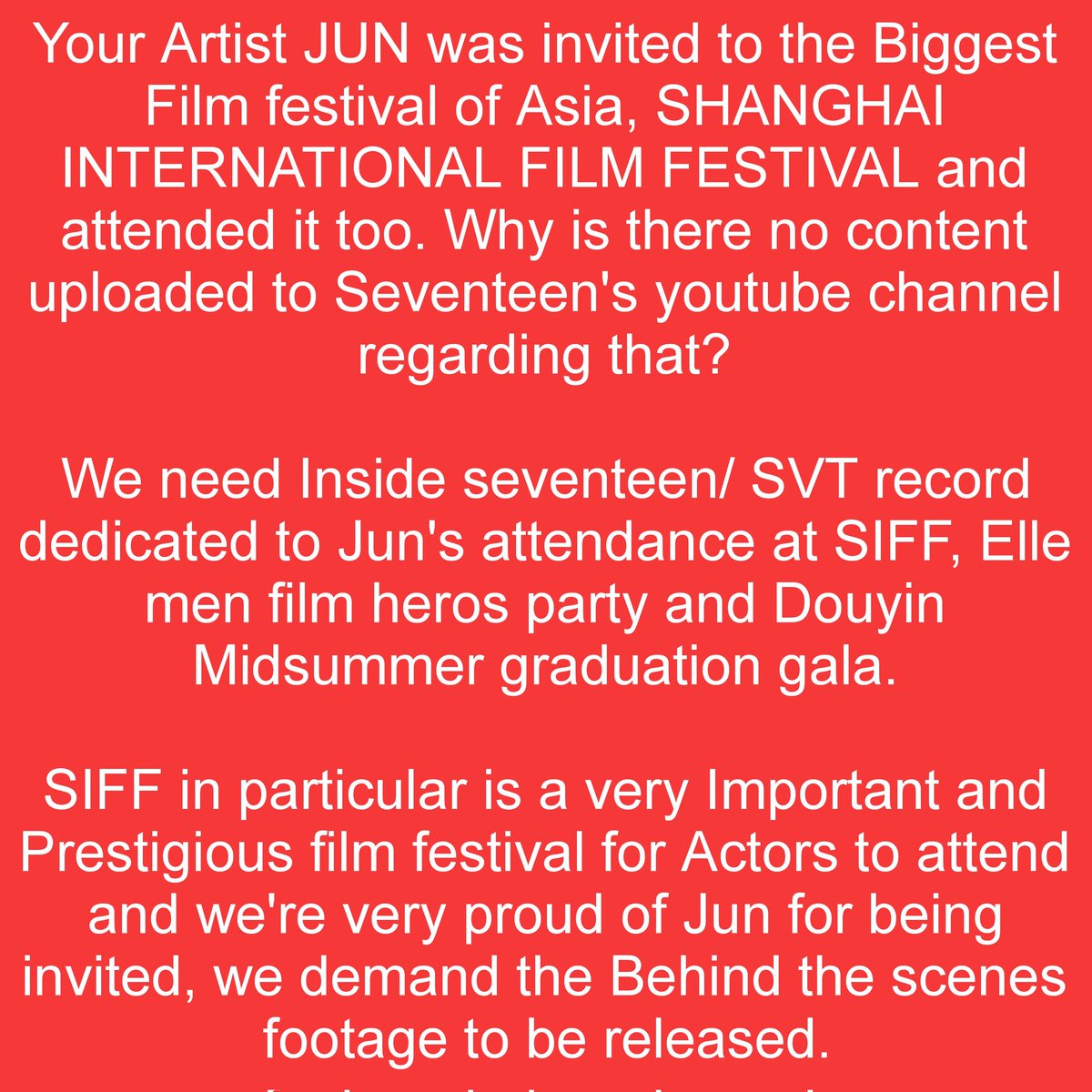 moonjunhuiph's tweet photo. We’d love to stop calling you out, but you might want to try responding to our demands first.

WHERE IS JUNHUI
#Stop_Erasing_Jun #TreatJunhuiLikeAMember 
@pledis_17 @pledisnews @pledis17_STAFF https://t.co/Q8Ko8sJW7B