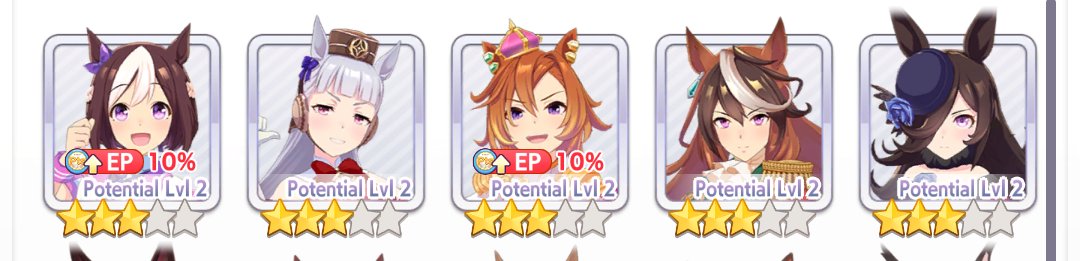 Dondondora's tweet image. My current 3 star horses....