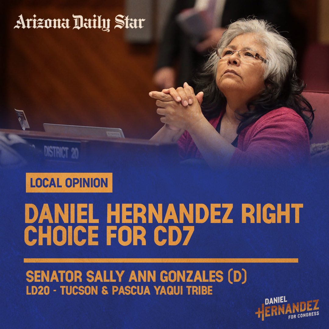 🧵 Senator Sally Ann Gonzales has been a longtime public servant, representing our Tucson community and the Pascua Yaqui tribe. As she identified, I have always stood up for Southern Arizona and won't stop now.

Whether you're a senior, tribal member, or mom or dad trying to pay