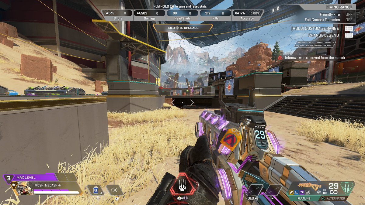 Someone is cheating in firing range and got removed, good job I guess 🤔 <a href="/Respawn/">Respawn</a>  #ApexLegends