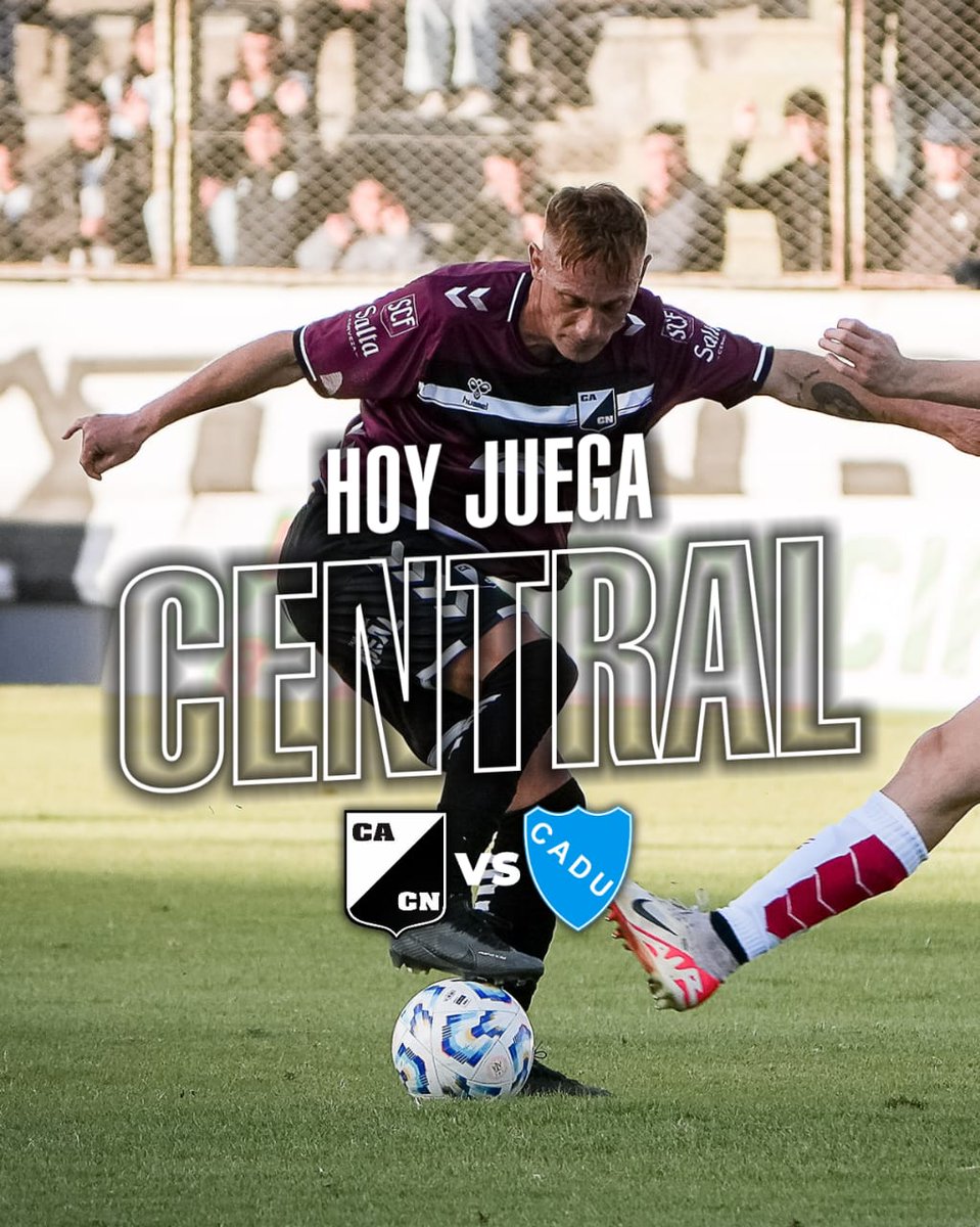 HOY JUEGA #CENTRALNORTE

🏆 #PrimeraNacional 

⚽️ #CentralNorte vs. #CADU

🏟  Estadio: Martearena 

🕒 Hora: 17

#SomosNacional🐦‍⬛
#VamosCentral⚫️⚪️⚫️