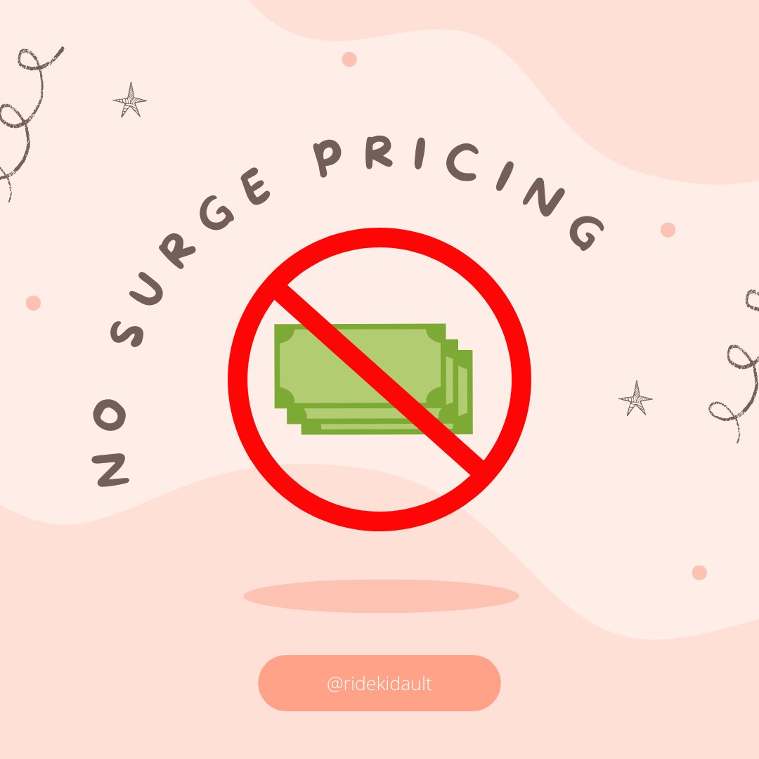 ridekidault's tweet photo. 🚫 No surge pricing here! Enjoy consistent rates no matter the time of day. We believe in transparency and fair pricing for all your transportation needs. Ride with us today! 🚗✨ #NoSurgePricing #FairRates

 #NYCtravel #travelingwithkids #NYCcarservice #fidifamilies https://t.co/OKbZXFPbsa