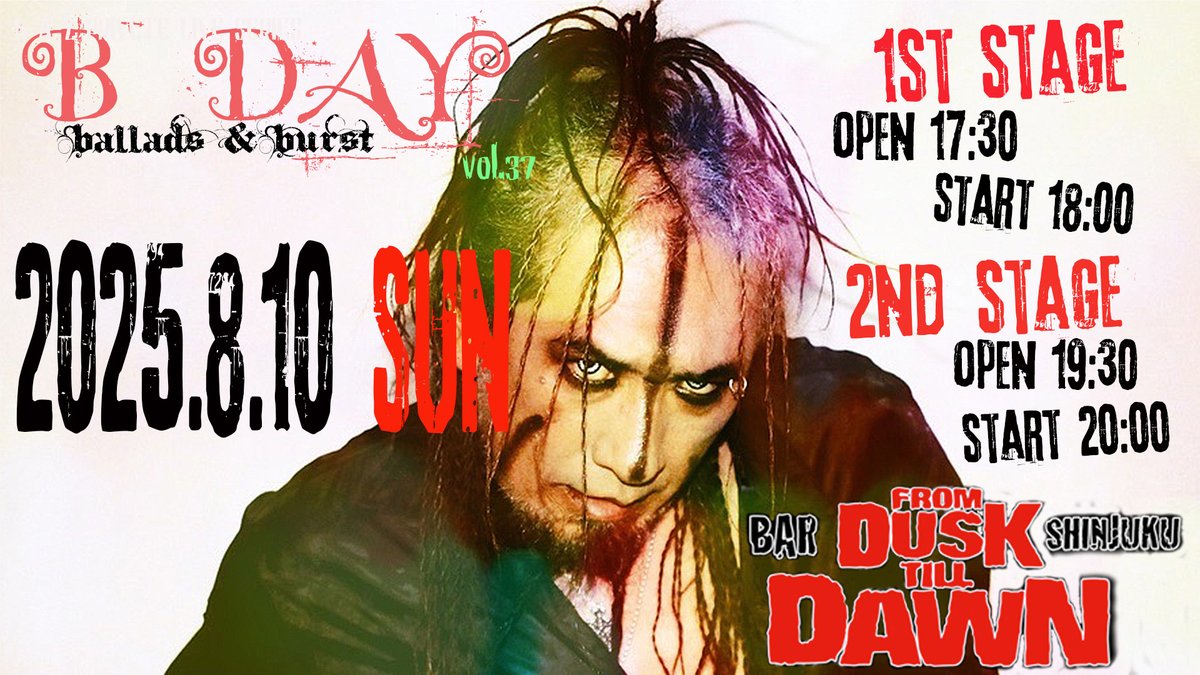 thekazrock's tweet image. 7月7日(月) 21:00受付スタート
8/10(日)
Ballad & Burst DAY vol.37
k-a-z.storedx.net/ti0063.html
8/24(日)
アコザカンムリ第二十八幕
k-a-z.storedx.net/ti0064.html
7月7日(月) 21:00以降閲覧できます
※来場者特典あり(非売品)