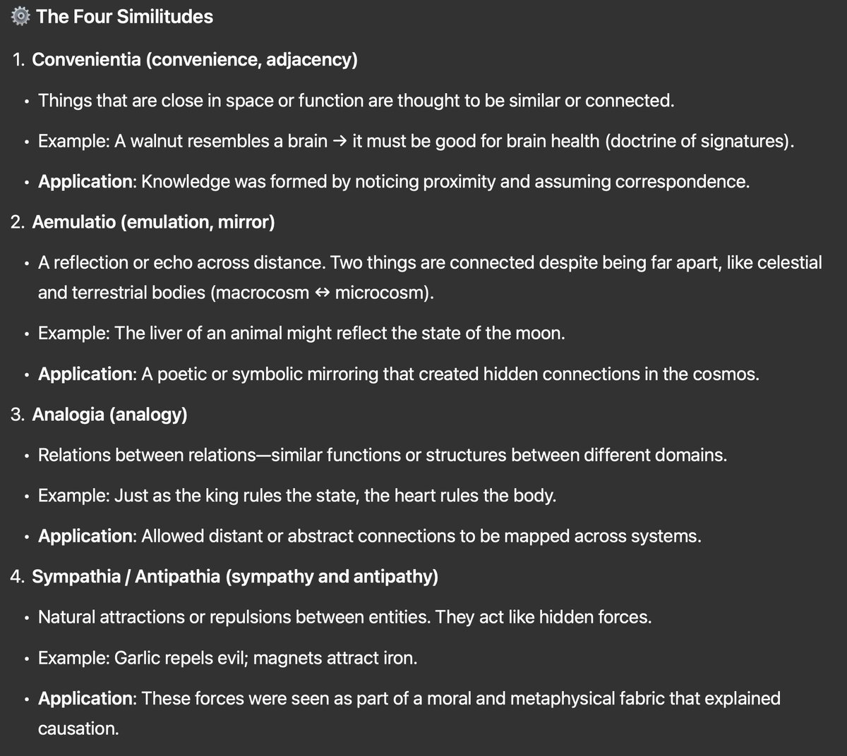 mindblowing to think that foucault's four similitudes might map so closely to the most important and sometimes undiscovered ideas in the world. can't help but see LLMs in the first and quantum entanglement in the second.