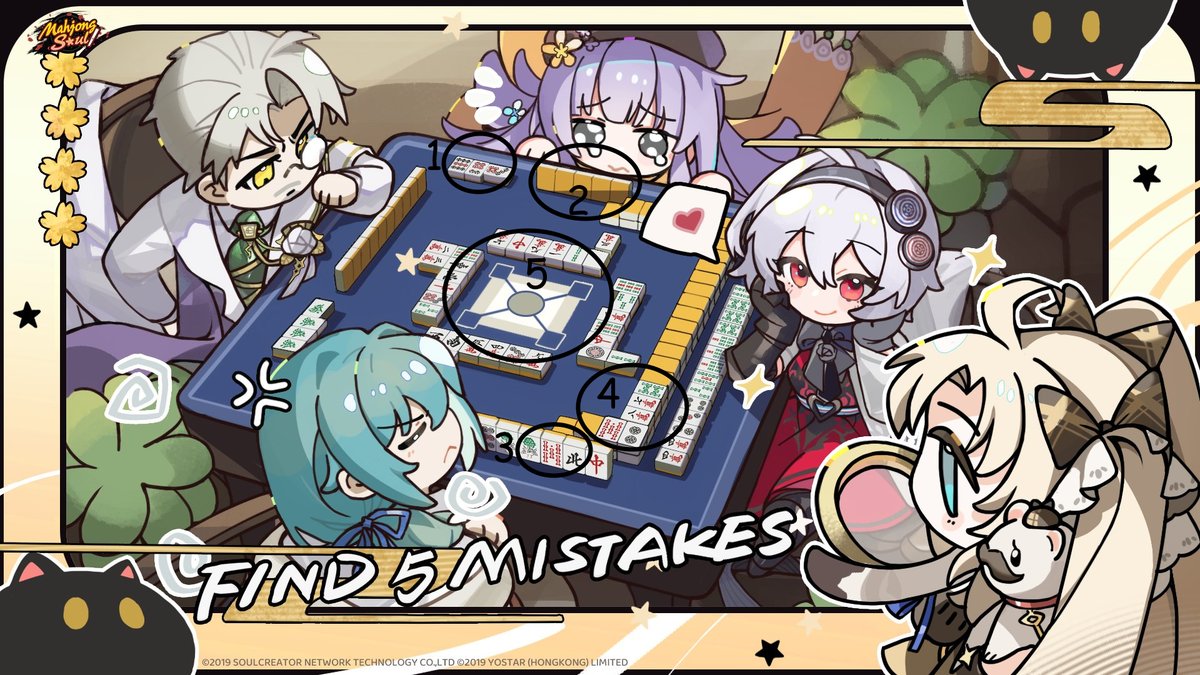 #DETJANE
1: Hinata called chi with 679p 
2: Hinata's hand has only 8 tiles, she's missing some
3: There should only be one red five of bamboo
4: The dead wall has 5 dora indicators flipped over, only 1 Kan
5: Eve called Riichi as the dealer with no riichi bet placed in the middle