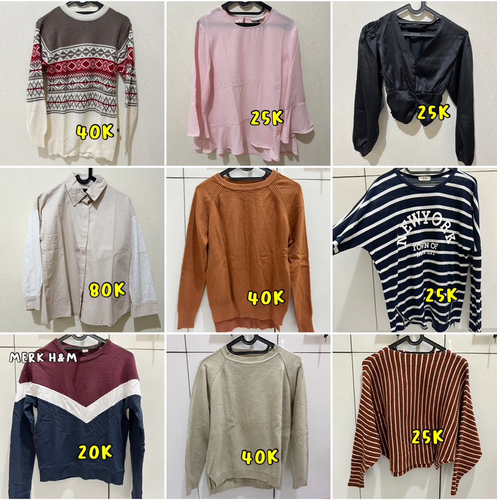 nngstdio's tweet image. wts want to sell jual preloved/new baju kemeja kaos wanita ada hnm colorbox etc 

🖇️ ready to ship
🖇️ depok ina 
🖇️ exc adm shopee