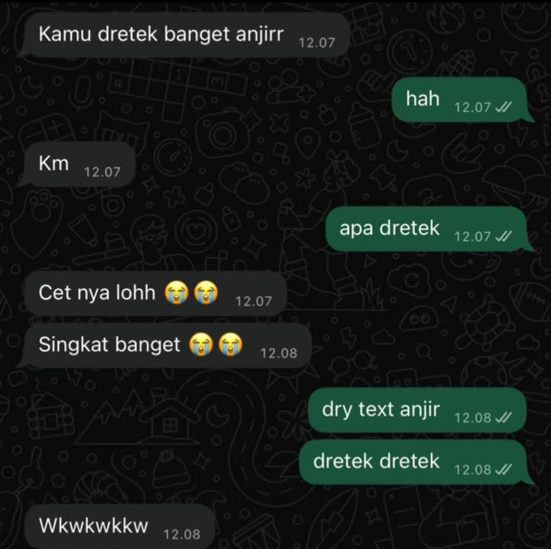 Tak kiro dredek 😭