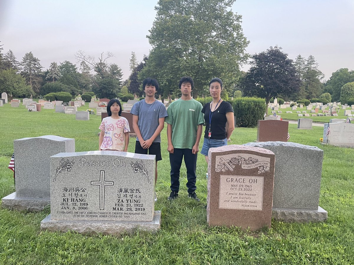 On Independence Day, we visited my parents’ and my sister’s gravesites.
