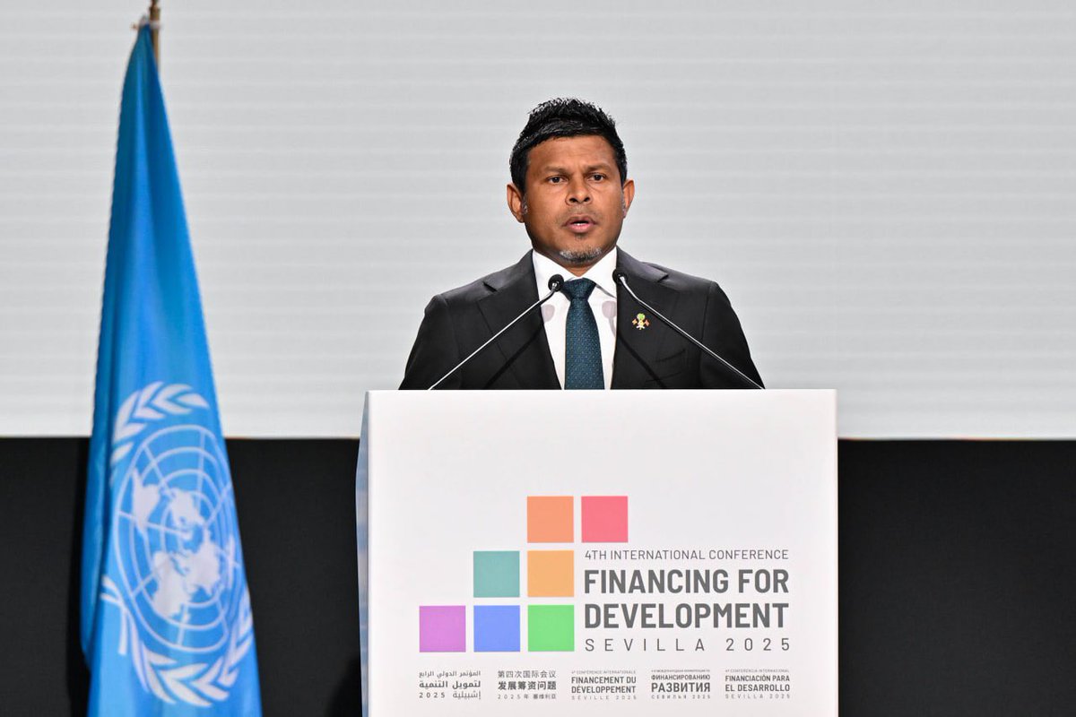 Vice President concludes visit to Spain for Fourth International Conference on Financing for Development 
presidency.gov.mv/Press/Article/…