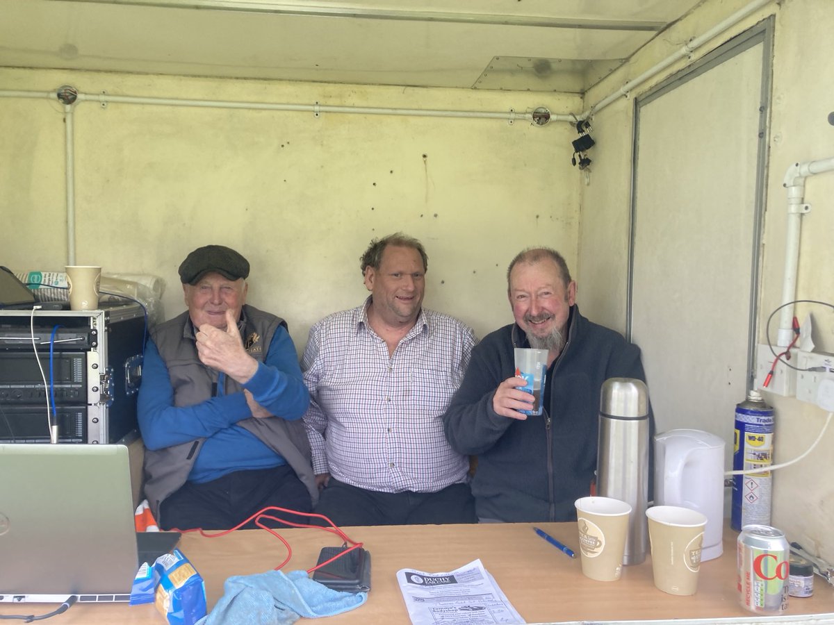 “Oh my days”! My official compèring companions on day 1 of the Merlin fayre at #Heweswater! Thankfully Compo can’t make it today 😂 see you all for final day from 10am 🕙 today! Praying for some decent weather!