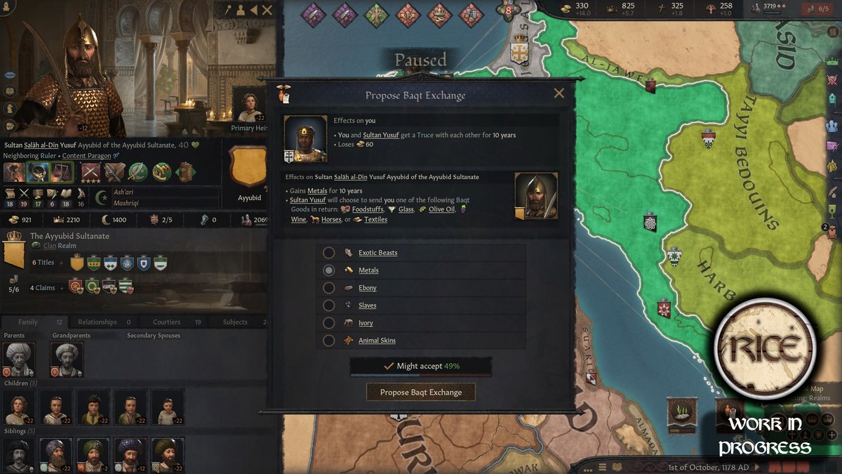 🐪Nubia Flavor Pack Preview #7🐪

Clue 7 for RICE's upcoming Nubia update hinted at the Baqt situation and character interactions, which are intended to show the ever-changing nature of political and economic relations between medieval Egypt and Nubia

#CK3 #CK3Mod #CrusaderKings