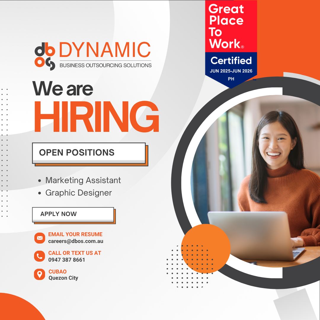 dbosAU's tweet photo. We're hiring!

Looking to thrive in a dynamic work environment? This is your sign! 💪

🌐 Apply here: https://t.co/kTlCsNdTzH
📧 Email your resume: careers@dbos.com.au
📞 Let's chat: 0947 387 8661

#jobopening #hiring https://t.co/qWbG1EeKA5