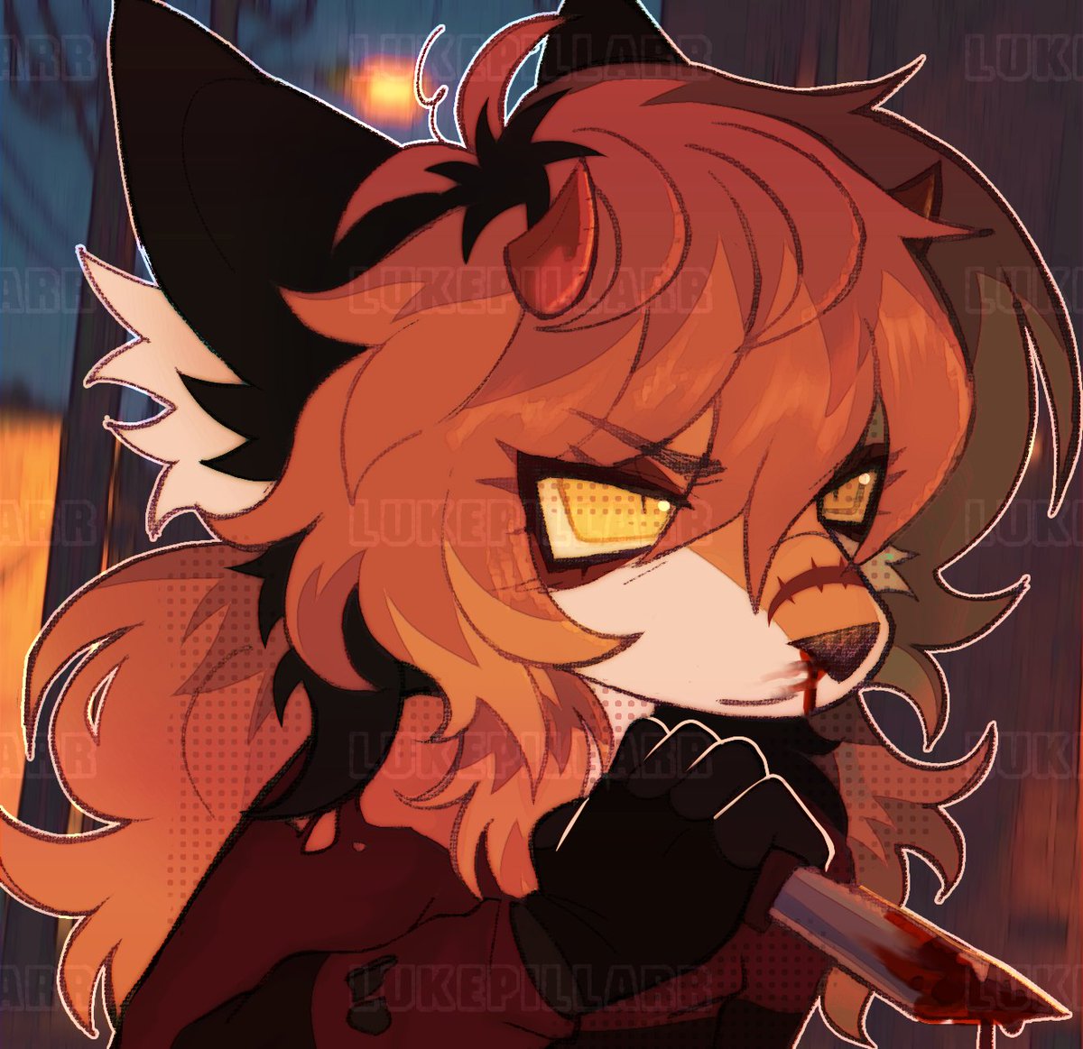 Lukepillarr's tweet image. artfight artfight artfight FOR @/korohamu 🔪🦊