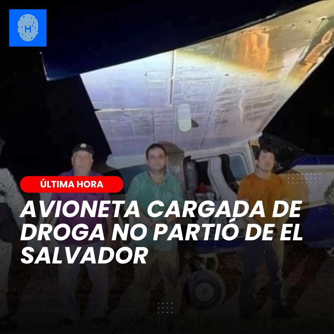 AVIONETA CARGADA DE DROGA NO PARTIÓ DE EL SALVADOR: FUE INTERCEPTADA POR LA FUERZA ARMADA MEXICANA EN EL PACÍFICO

Varios medios de comunicación afirmaron que una avioneta cargada con droga despegó desde El Salvador. Sin embargo, datos oficiales de la Secretaría de la Defensa