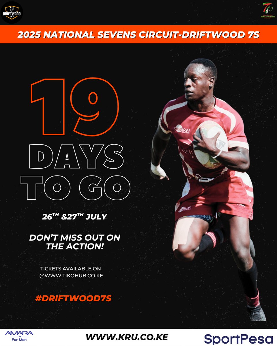 T-minus 19 days to #Driftwood7s .
Mombasa Twaja!!!