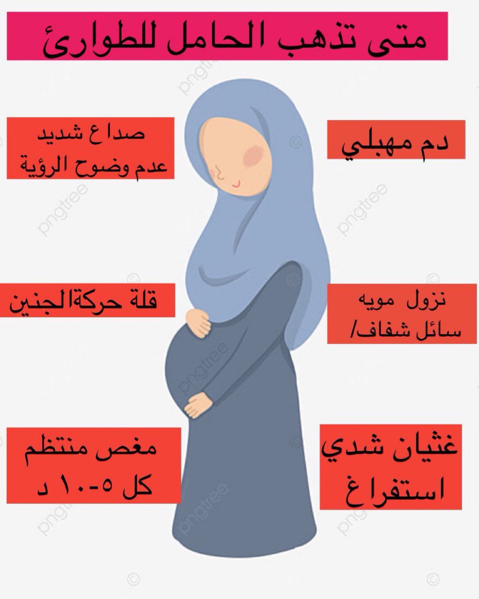 حامل ؛ 

متى تروحين للطوارئ؟