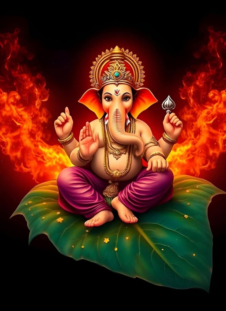 🌺 प्रथम पूज्य गणपति महाराज 🙏

ॐ विघ्नहर्ता, मंगलमूर्ति, बुद्धि-ज्ञान के दाता 
सर्व दुःख हरने वाले, प्रथम पूज्य गणपति महाराज की जय!🚩🚩

गणेश जी, जिनके चरणों में सारा ब्रह्मांड समाया है, वे ही हमारे प्रत्येक कार्य की शुरुआत को शुभ करते हैं।
उनके आशीर्वाद से ही हर विघ्न और बाधा